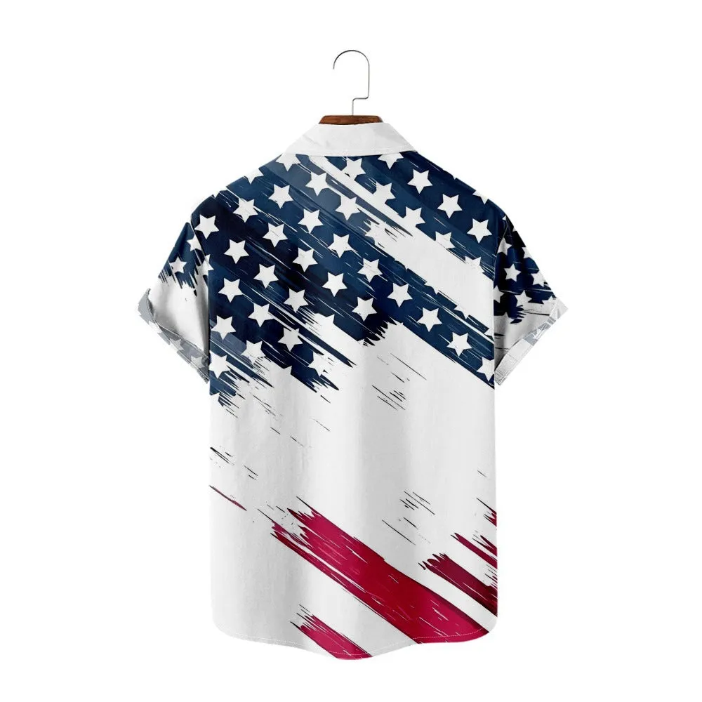 Men's Trendy Lapel Digital Printing Shirt - GlamzLife