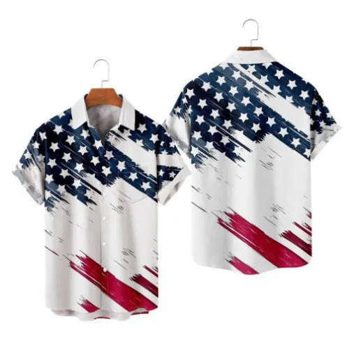Men's Trendy Lapel Digital Printing Shirt - GlamzLife