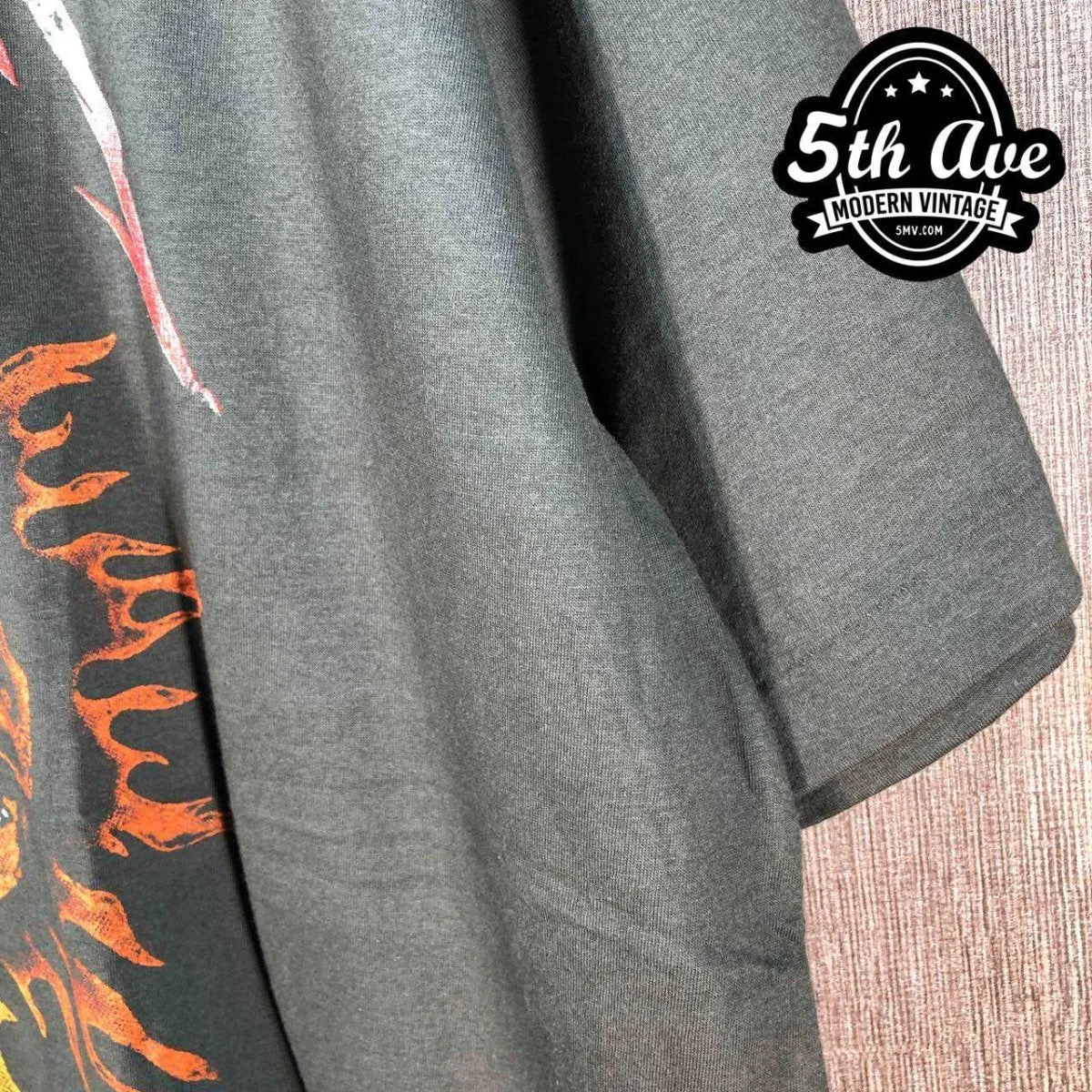 Metallica Pushead Skull Sun and Flaming Skull Vintage Single Stitch Cotton T-Shirt