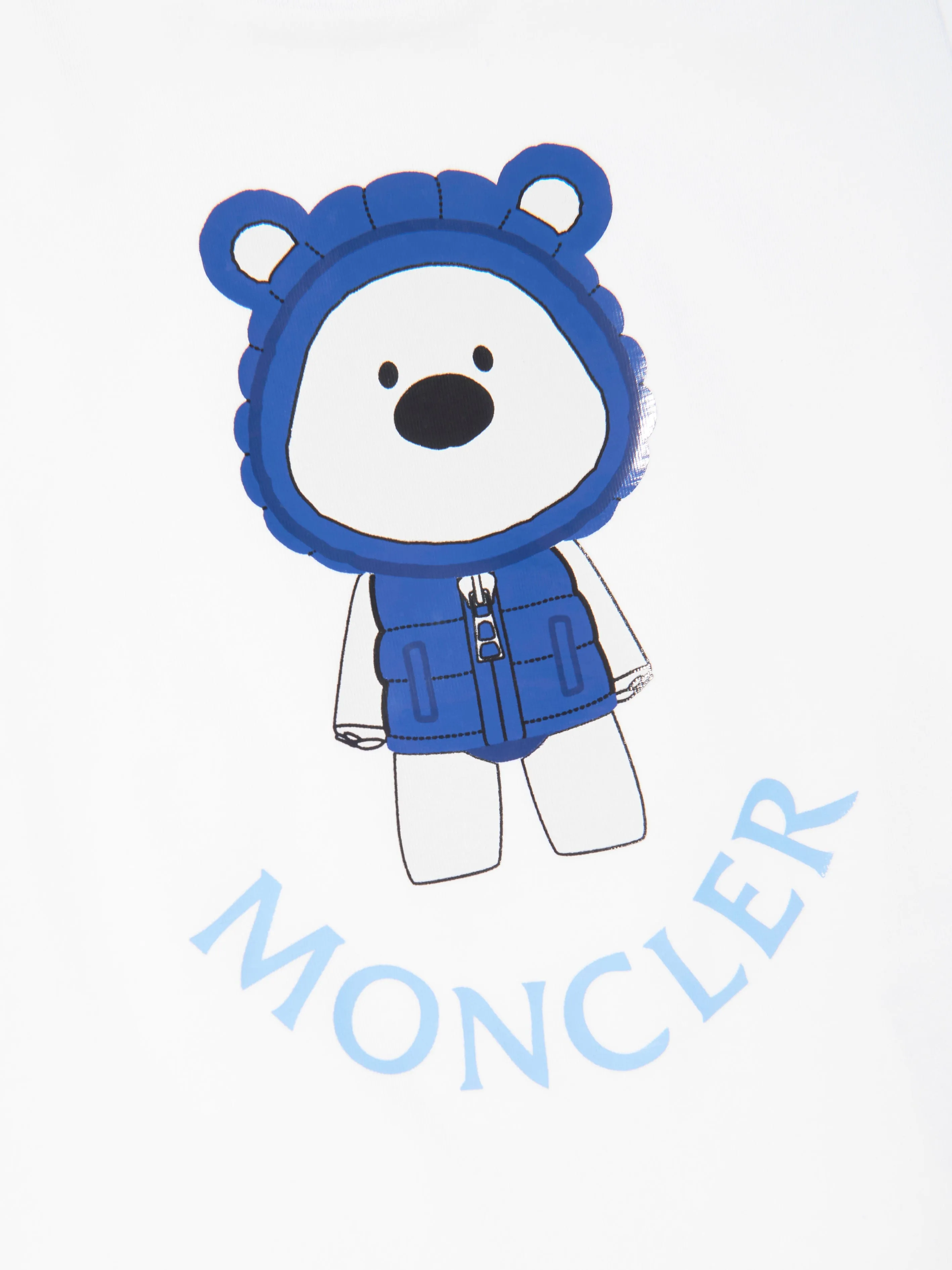 Moncler Enfant Baby Bear Print T-Shirt in White