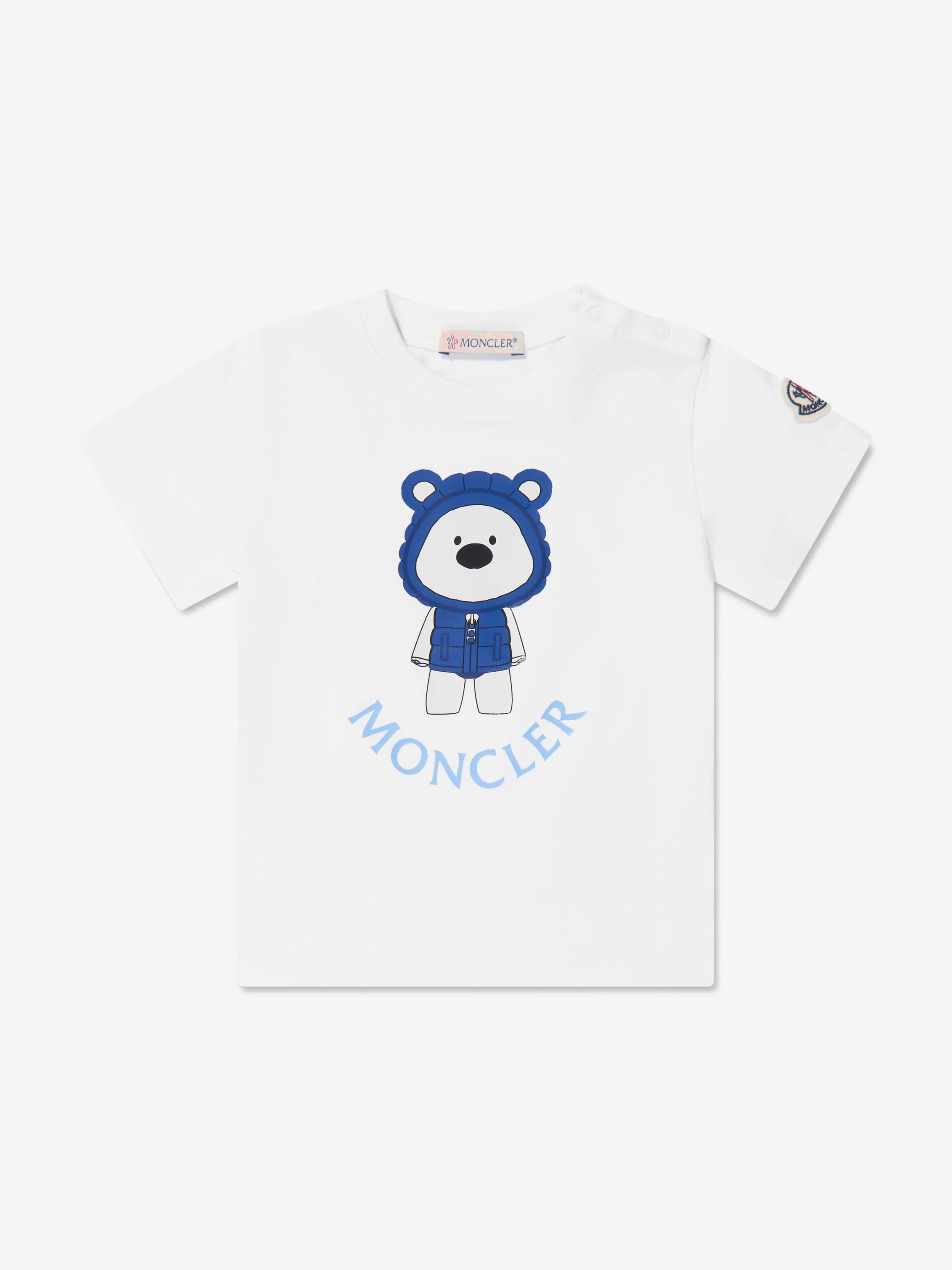Moncler Enfant Baby Bear Print T-Shirt in White