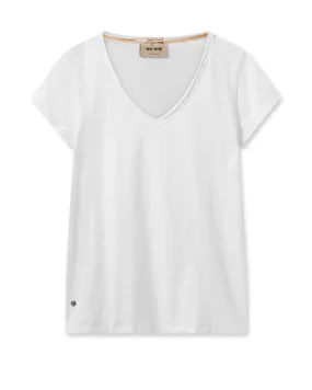 Mos Mosh Tulli V-SS Basic Tee - White