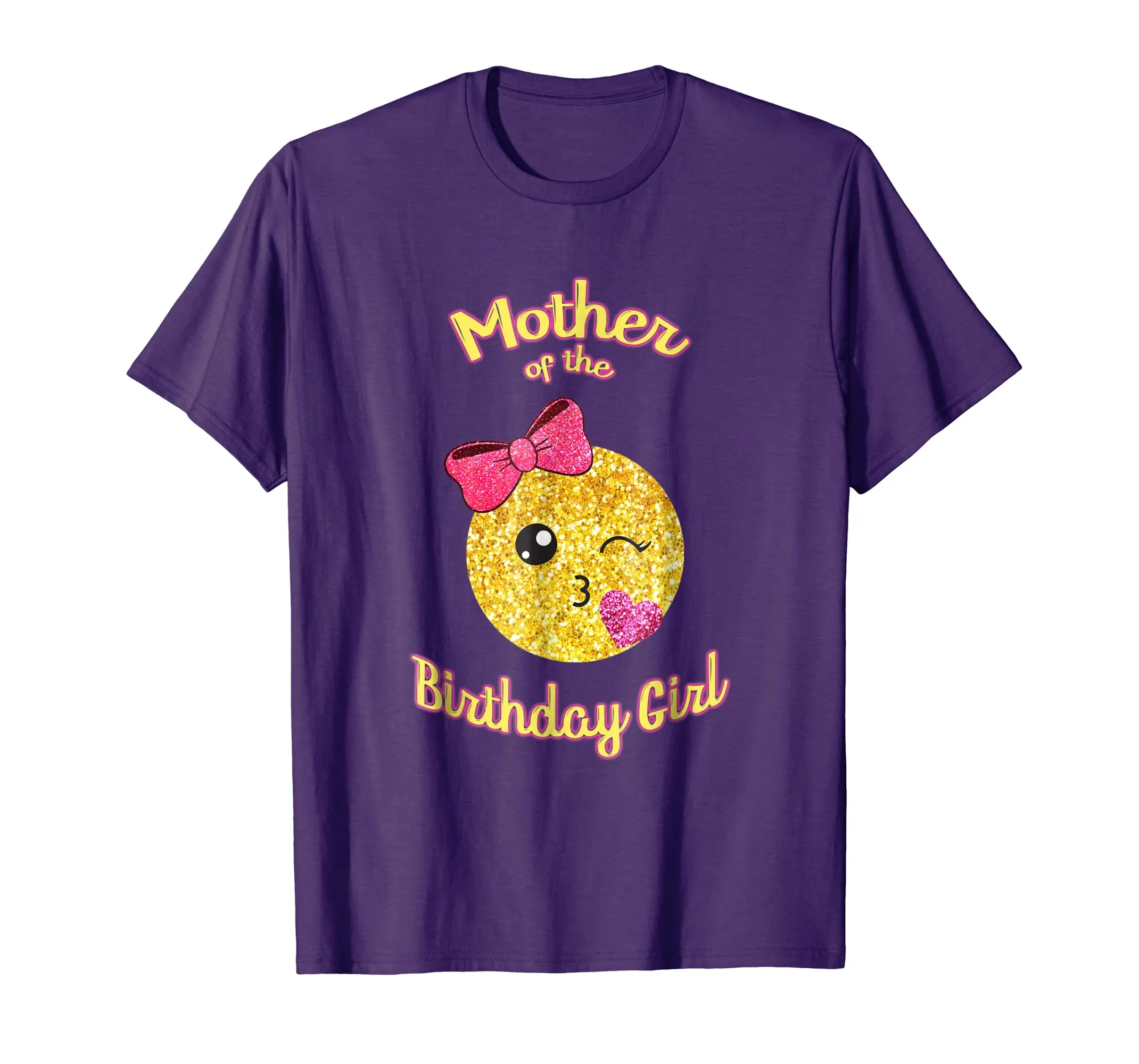 Mother of the Birthday Girl Kiss Face SHIRT Cute Emoticon