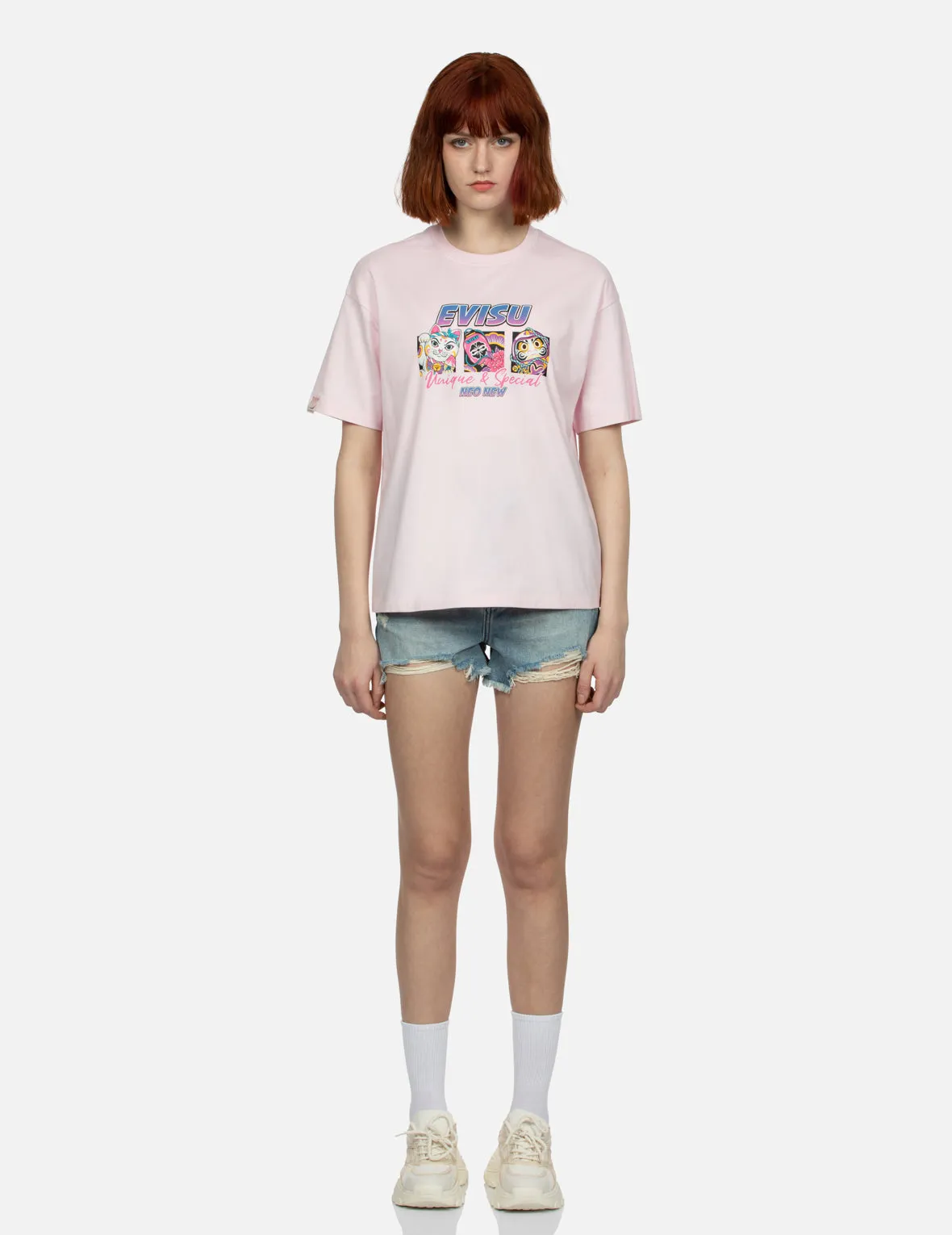 Multiple Print Oversized T-shirt