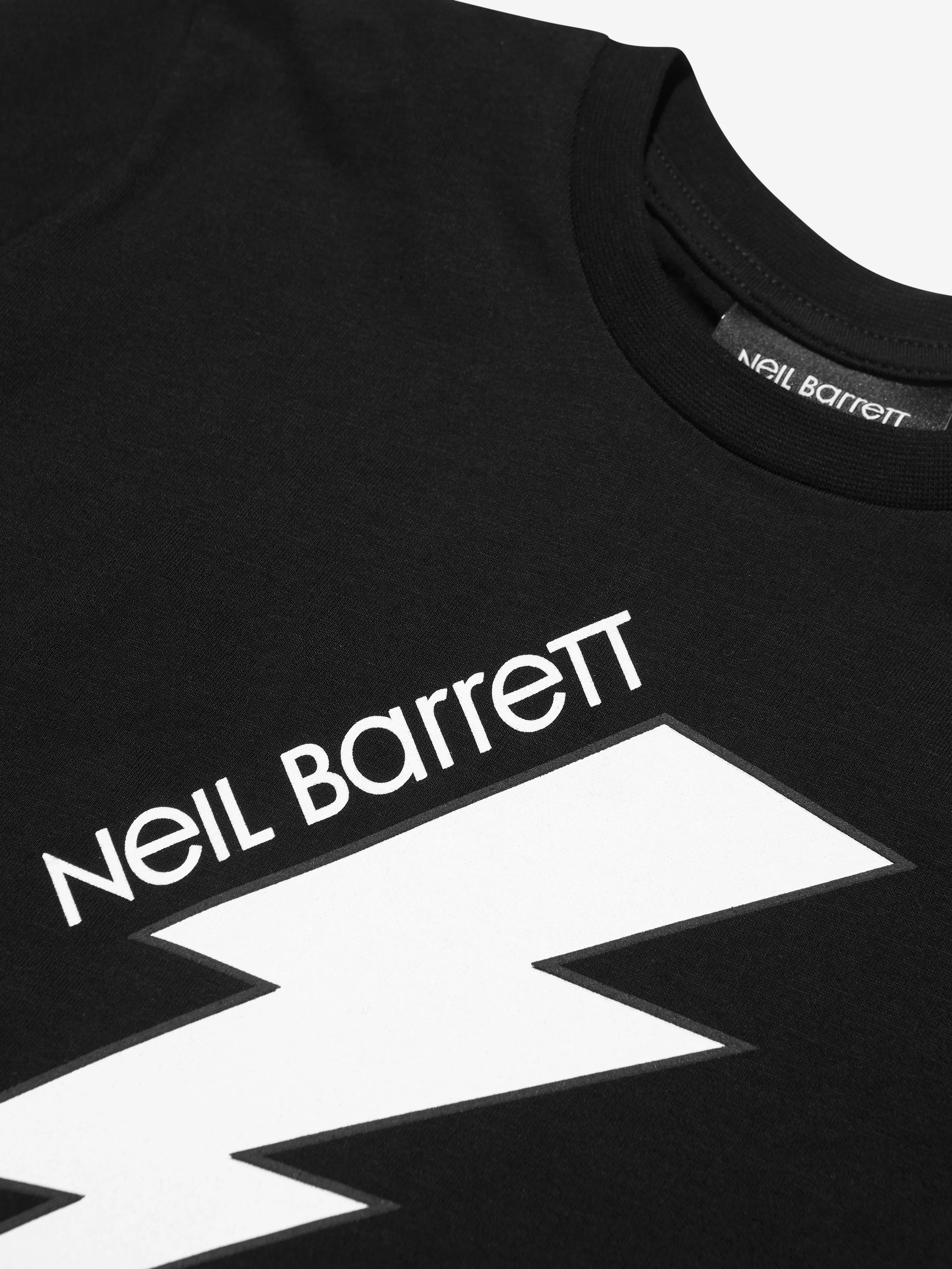 Neil Barrett Boys Thunderbolt T-Shirt in Black