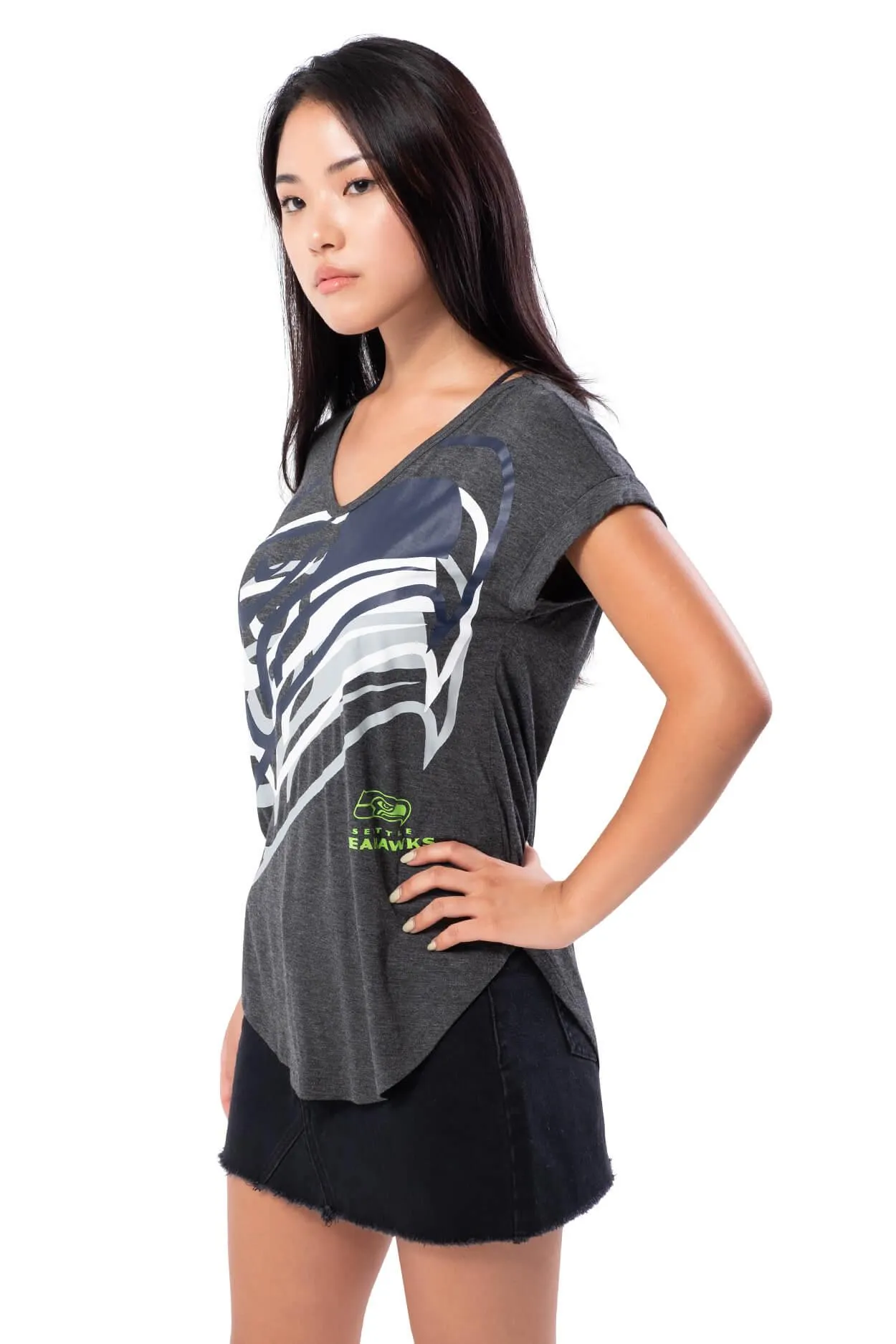 NFL Seattle Seahawks Women's V-Neck Tee|Seattle Seahawks