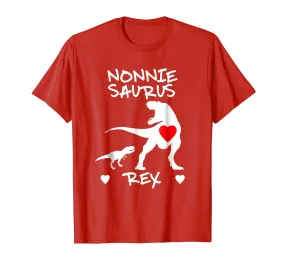 Nonnie Saurus T Rex Dinosaur T Shirt Mother Day Gift