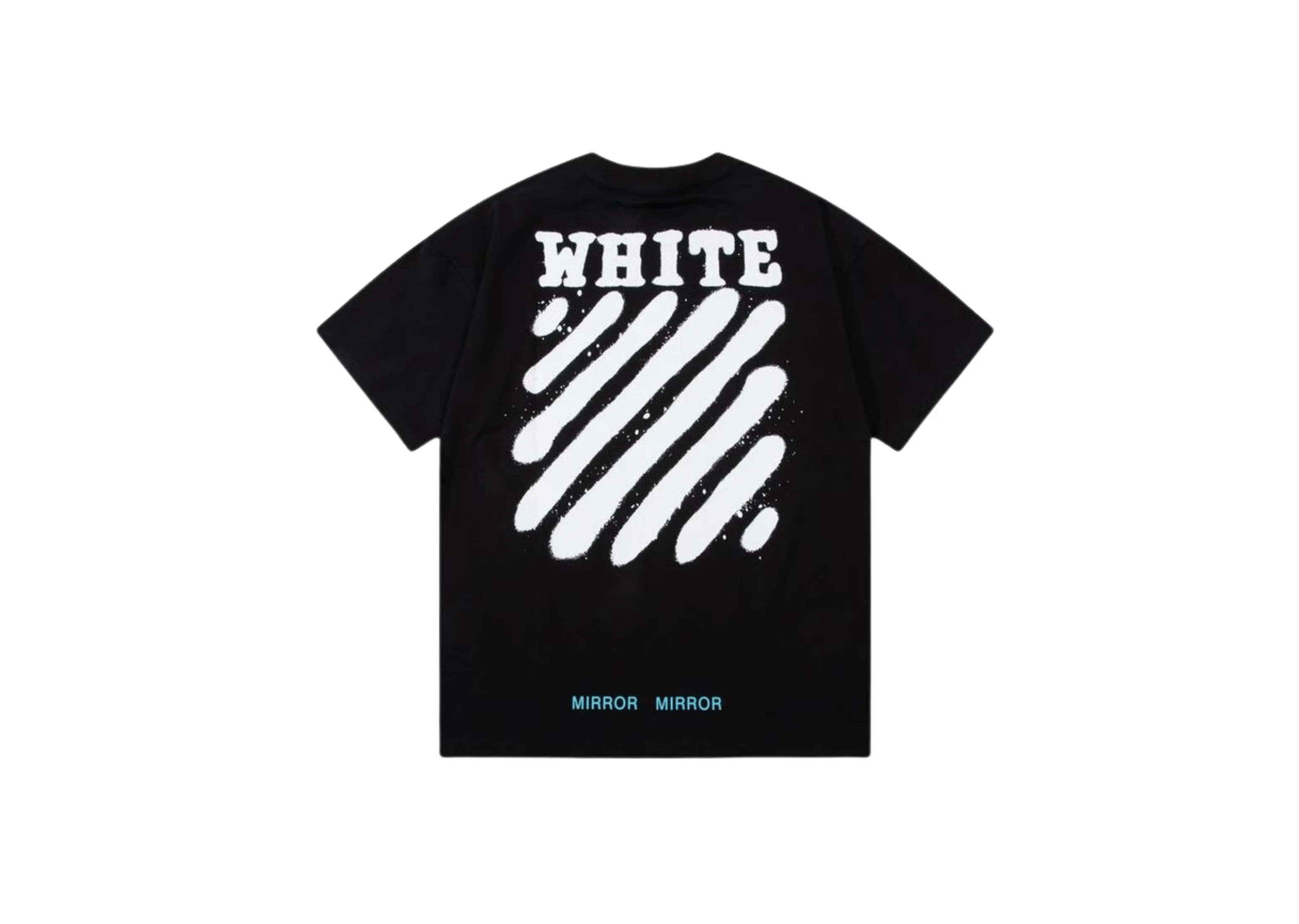Off-White - Printed 'Heavy Mirror' Black T-Shirt