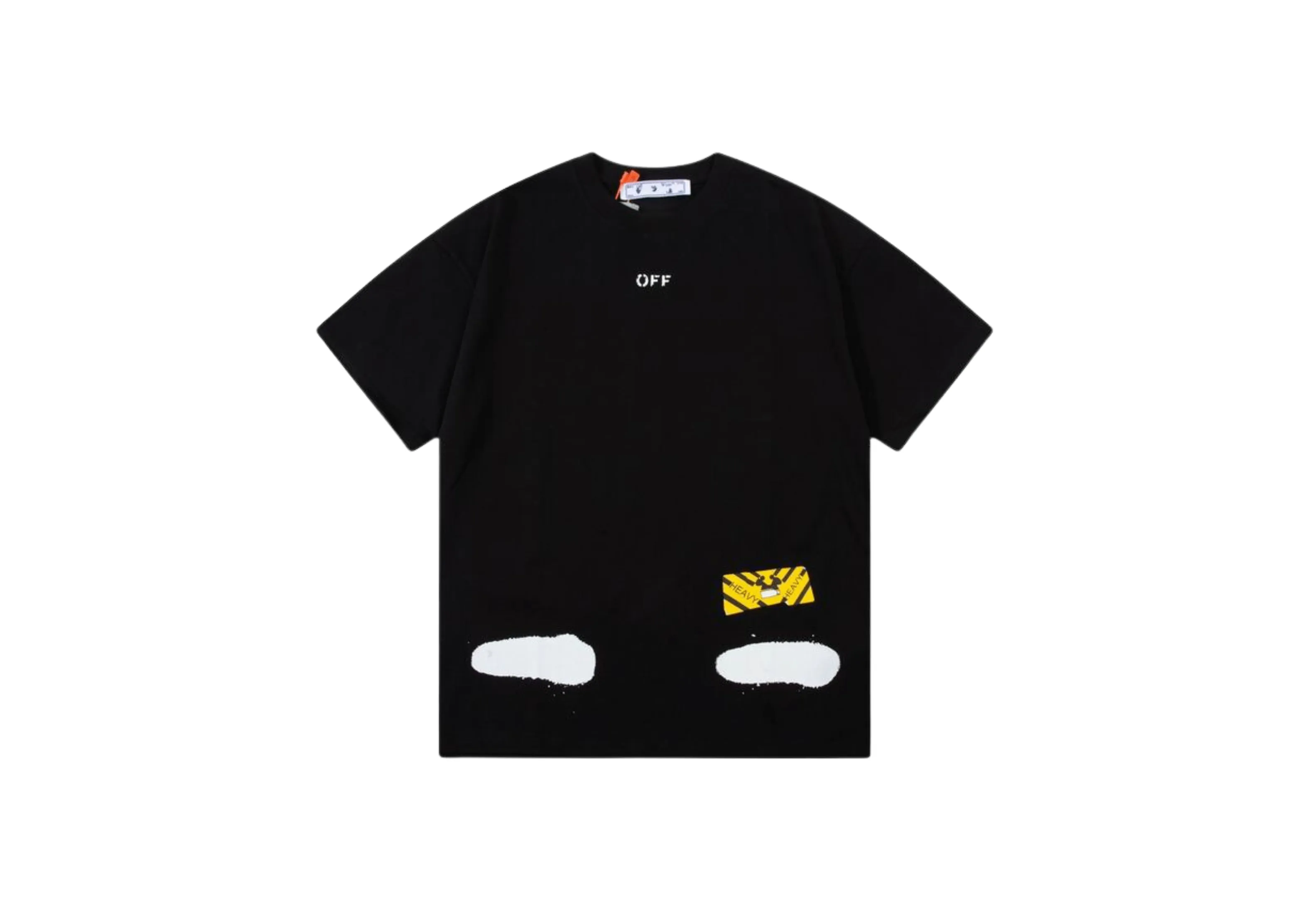 Off-White - Printed 'Heavy Mirror' Black T-Shirt