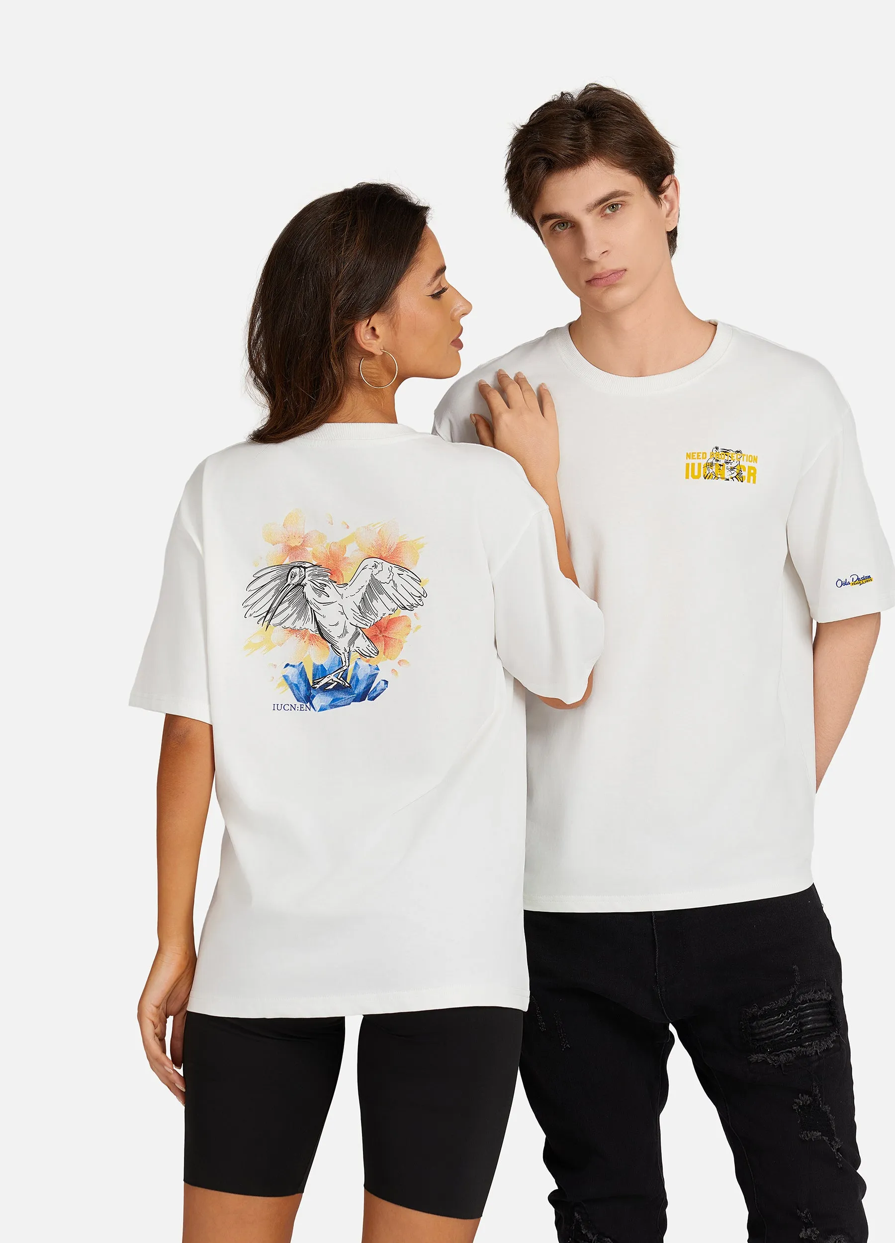 OOLA Unisex 100% Heavy Cotton T-Shirt Short Sleeve Couple T Shirts