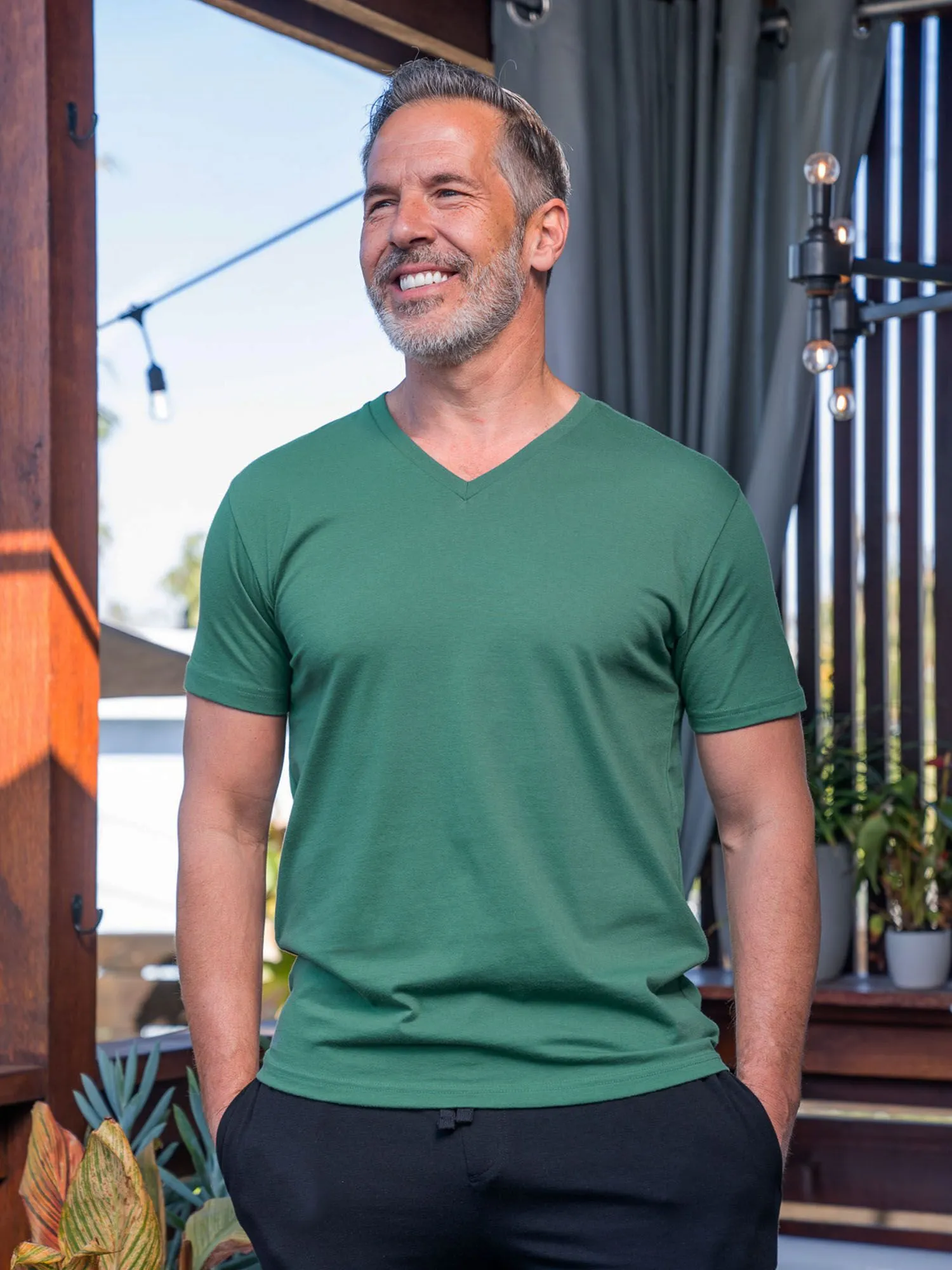 Pine Green V-Neck FINAL SALE