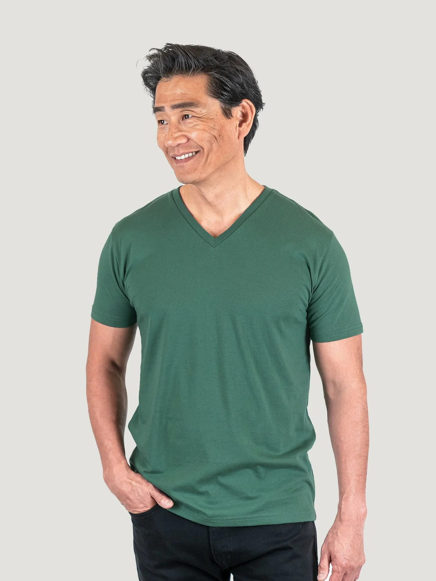Pine Green V-Neck FINAL SALE