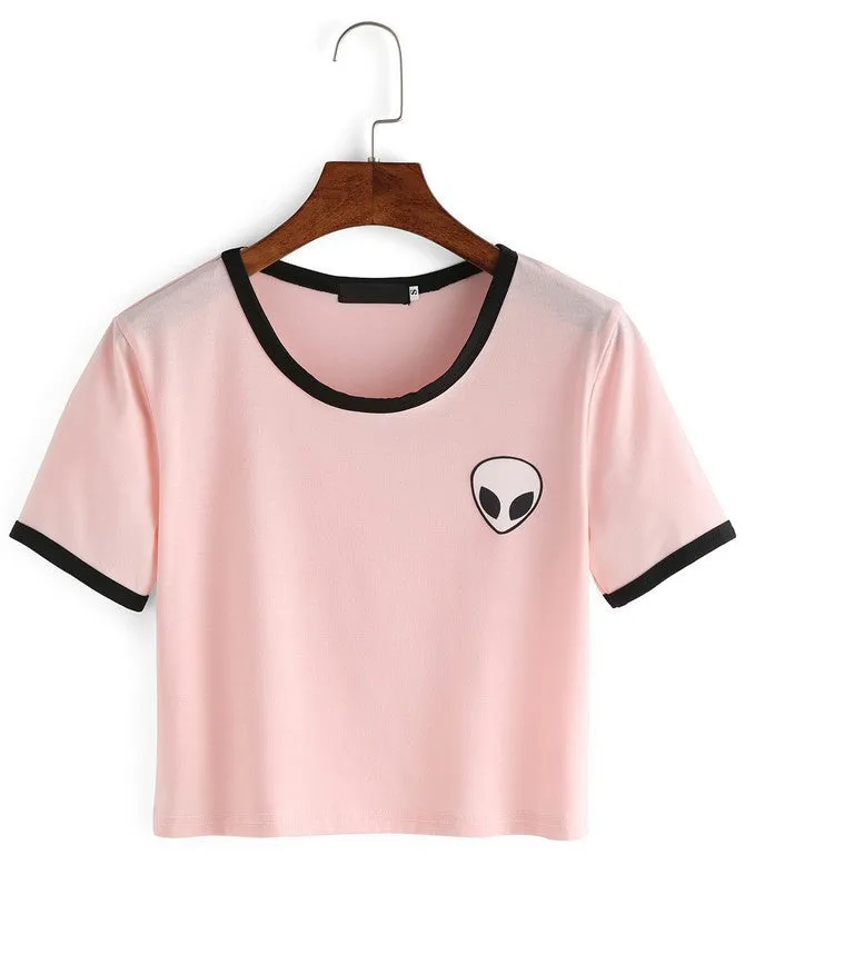 Popular Casual Trendy SMLPrinted Short Sleeve T-Shirt Women T-Shirt