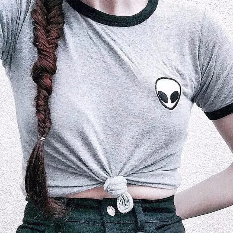 Popular Casual Trendy SMLPrinted Short Sleeve T-Shirt Women T-Shirt