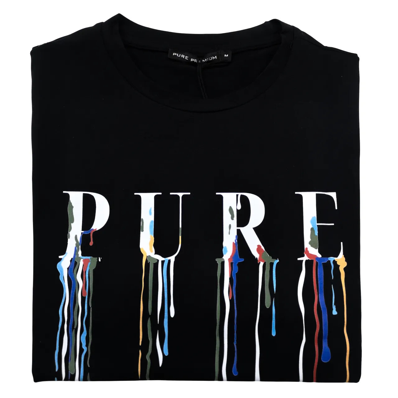 PURE PREMIUM BLACK Paint Splater  T-Shirt