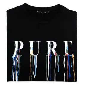 PURE PREMIUM BLACK Paint Splater  T-Shirt