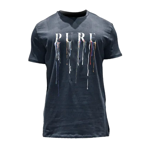 PURE PREMIUM BLACK Paint Splater  T-Shirt