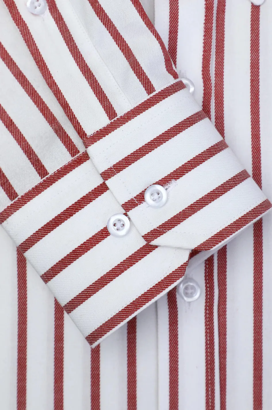 Red Awning Stripe Casual Shirt