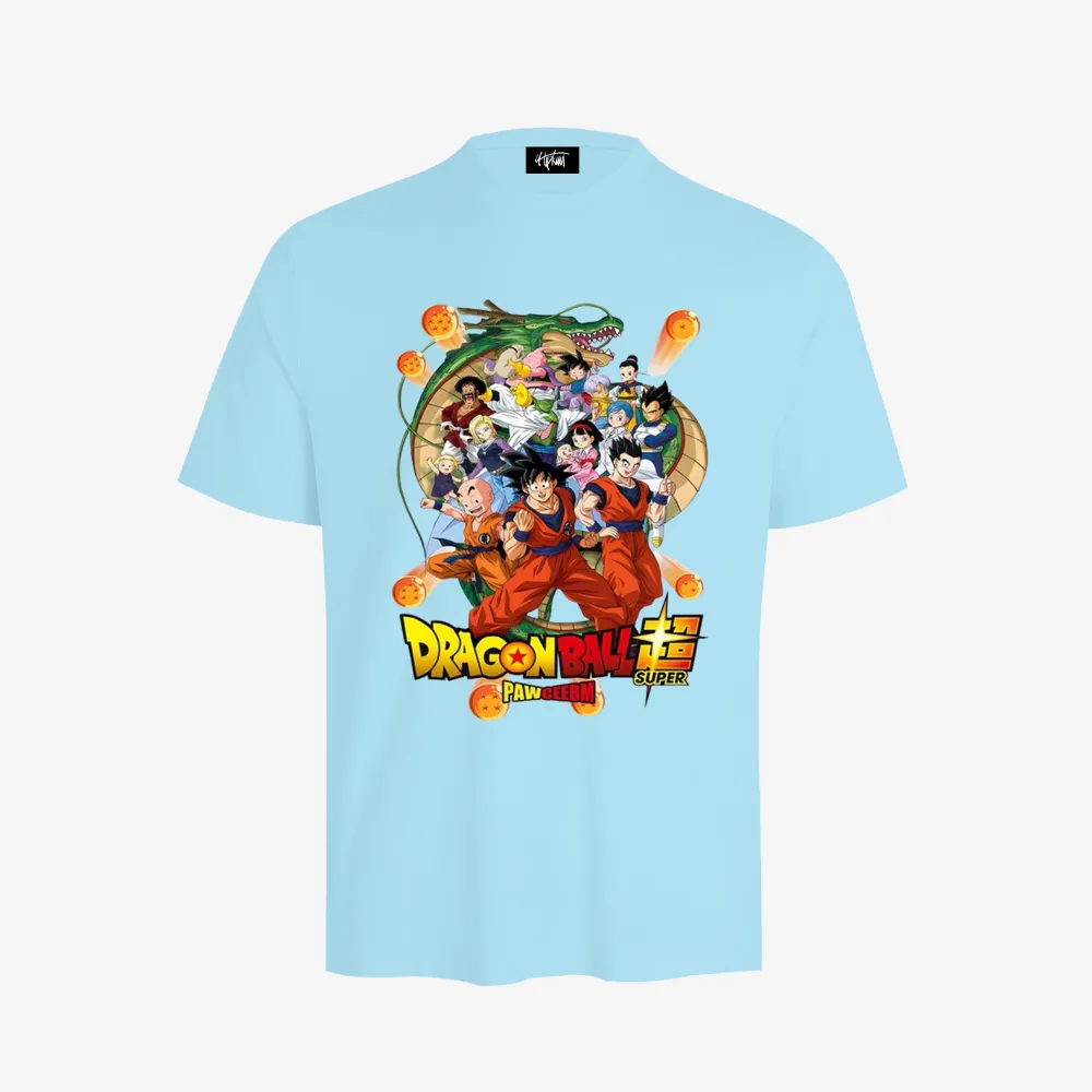 “Retro anime fashion brand Goku family portrait dragon print” T-shirt