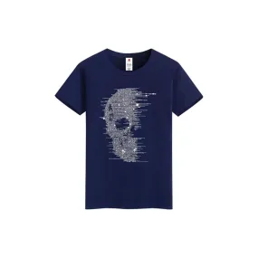 Rhinestone Bling Skull T-shirt