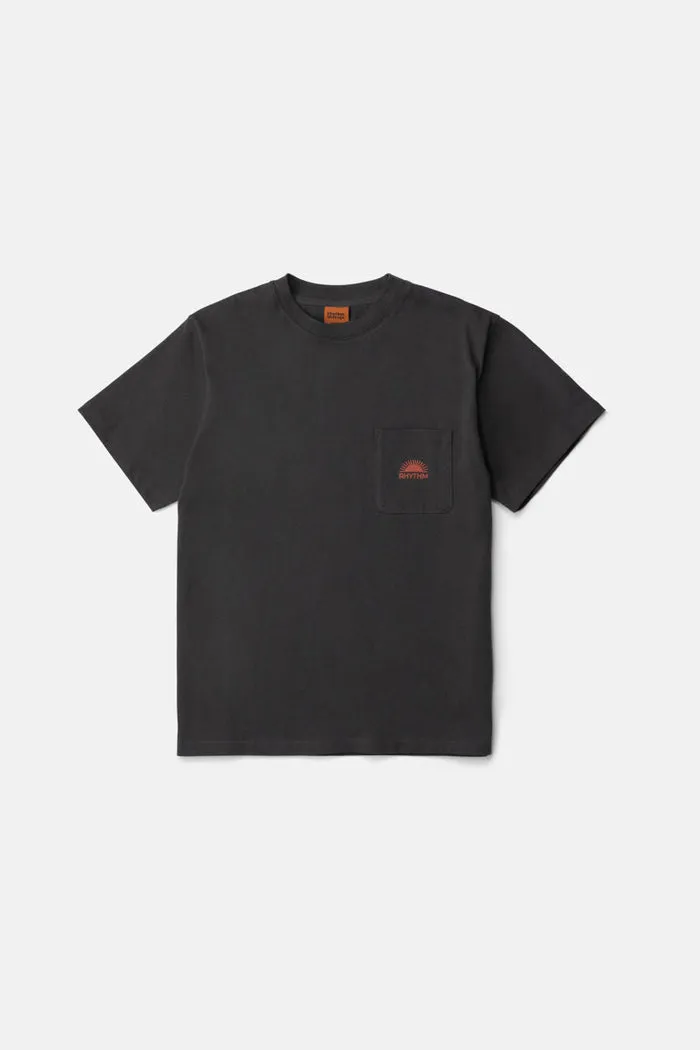 Rhythm Heavy Vintage Pocket Emblem Ss T Shirt - CHARCOAL