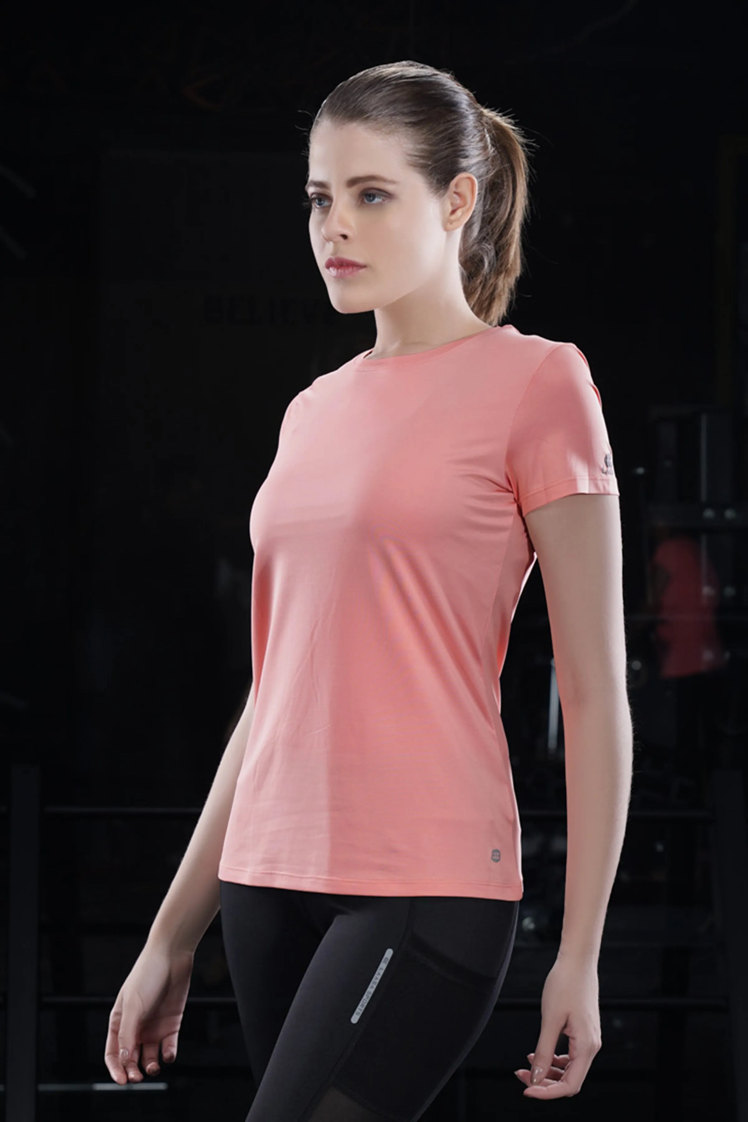 RUSTY PEACH SOFT TOUCH ATHLETE T-SHIRT