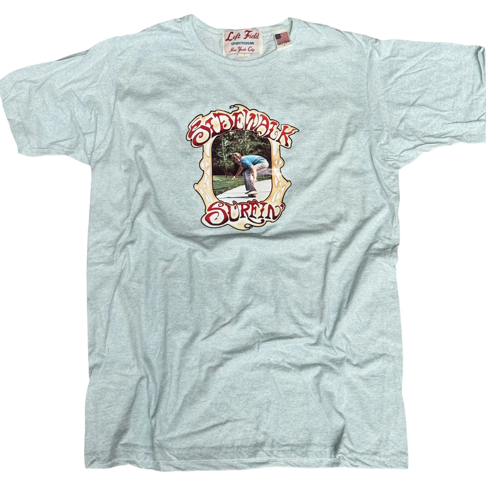 Sidewalk Surfin Roachdesert sky heather cotton crew Ttee
