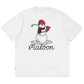 Snowman Buckets Tee White - W24