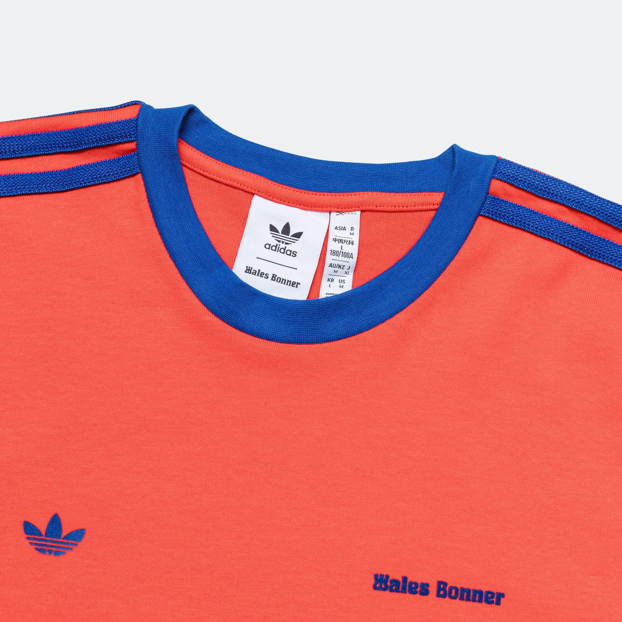 S/S Tee x Wales Bonner - Bold Orange/Royal Blue