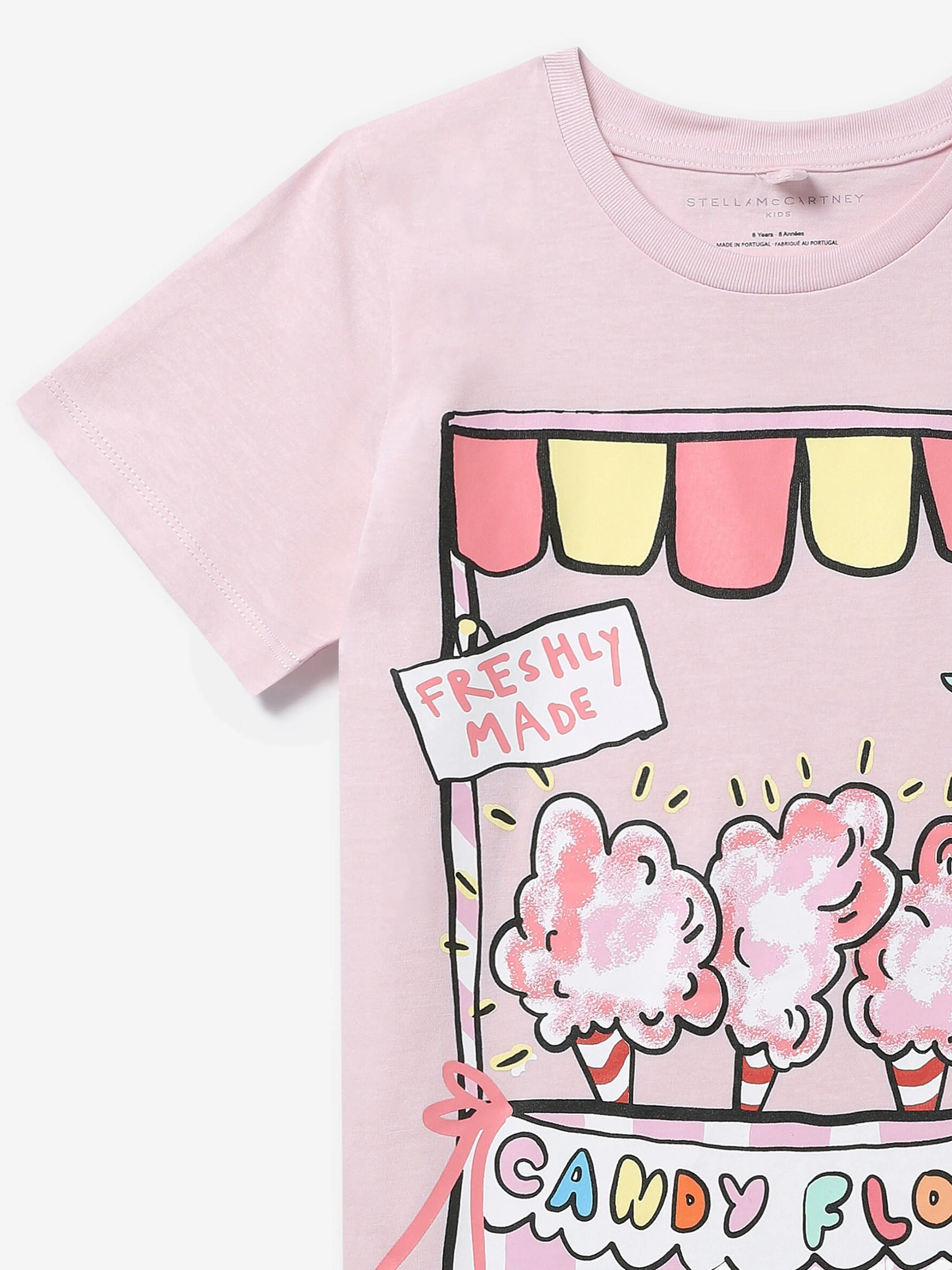 Stella McCartney Girls Candy Floss T-Shirt in Pink