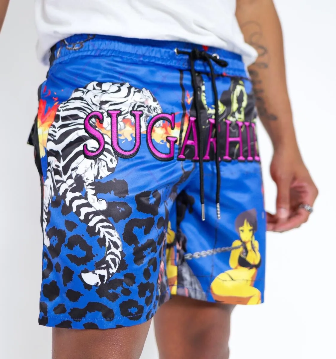 Sugarhill-Royal Hybird Cabana Shorts-Royal