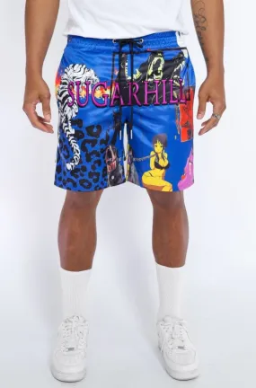 Sugarhill-Royal Hybird Cabana Shorts-Royal