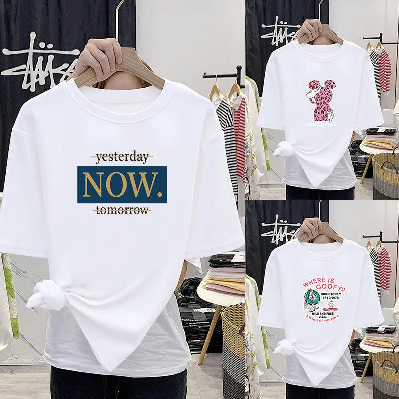Summer Women Short Sleeve Tops Korean Student  INS Trendy Loose T-Shirt