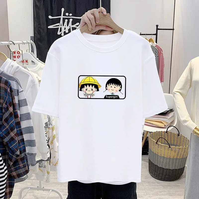 Summer Women Short Sleeve Tops Korean Student  INS Trendy Loose T-Shirt