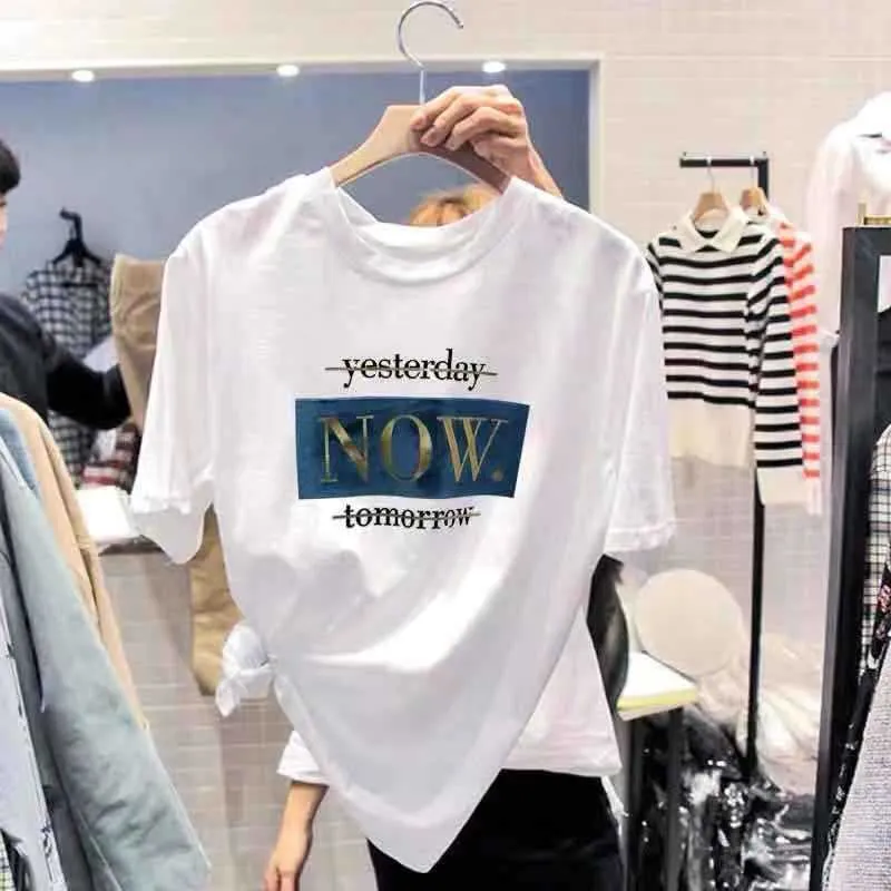 Summer Women Short Sleeve Tops Korean Student  INS Trendy Loose T-Shirt