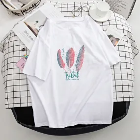 Summer Women Short Sleeve Tops Korean Student  INS Trendy Loose T-Shirt
