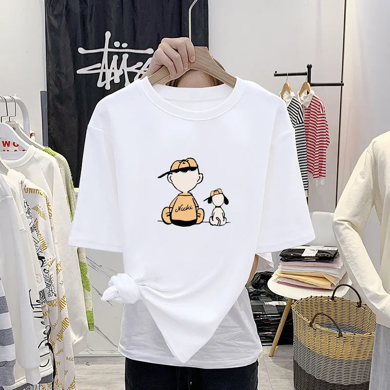 Summer Women Short Sleeve Tops Korean Student  INS Trendy Loose T-Shirt