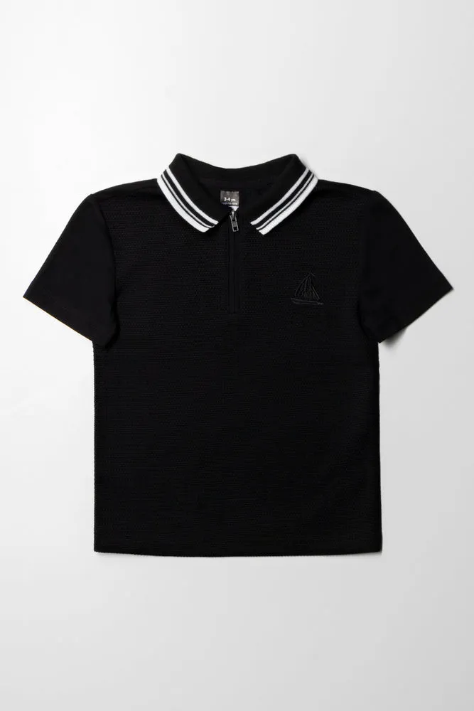 Textured Golfer Black
