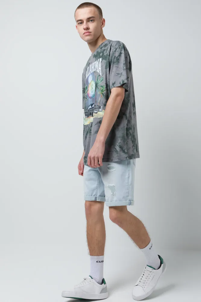 Tie Dye T-Shirt Dark Grey
