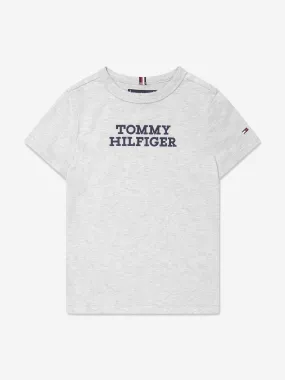 Tommy Hilfiger Boys Logo T-Shirt in Grey