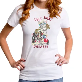 Ugly Christmas Cat Sweater Women's T-Shirt