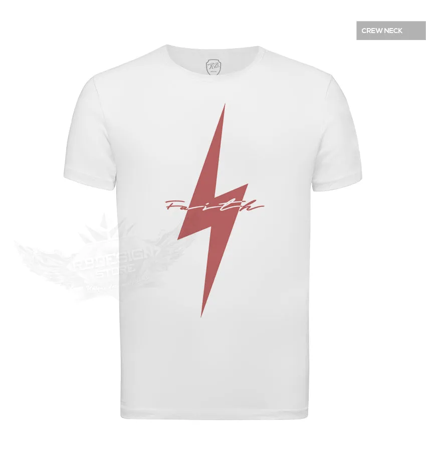 Urban Fashion Men's T-shirt "Faith on Stormy Days" RED MD897R