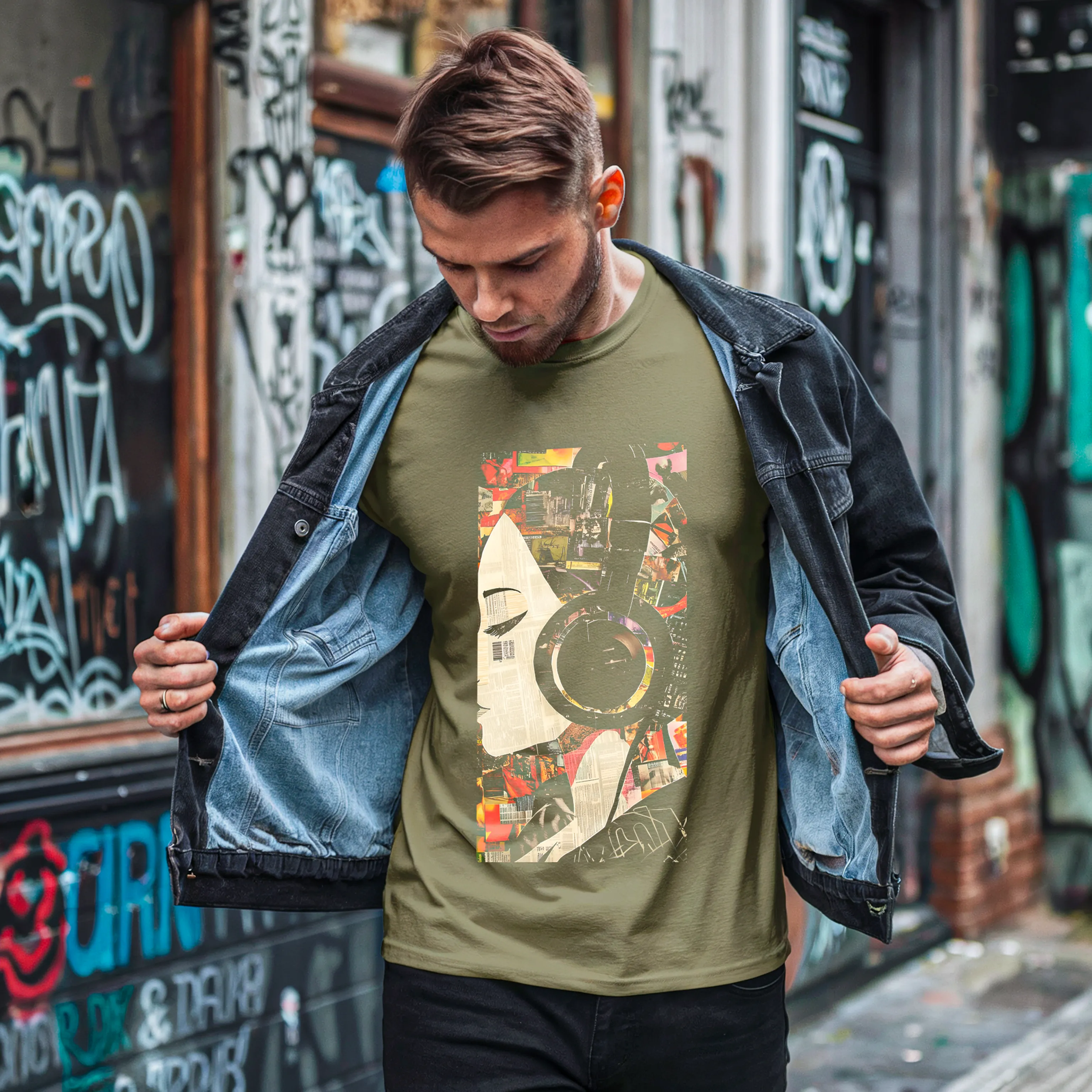 Urban Soundscape Fine Art Graphic T-Shirt