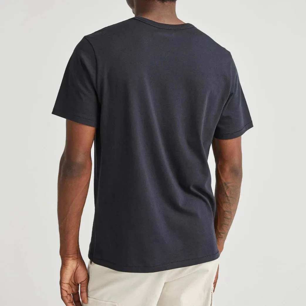 Weighted Organic Cotton V-Neck Tee (Black)