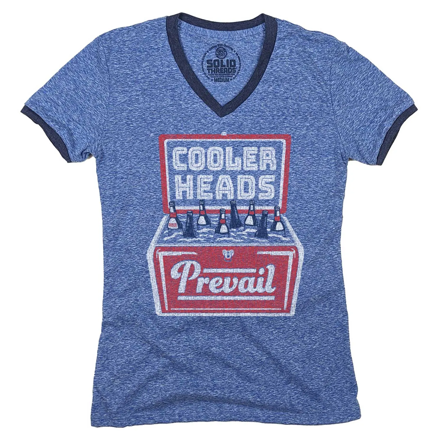 Women's Cooler Heads Ringer V-neck Tee