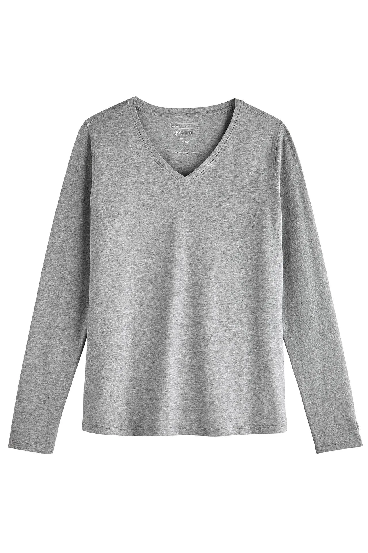 Women's Morada Everyday Long Sleeve V-Neck T-Shirt | Light Blue Heather