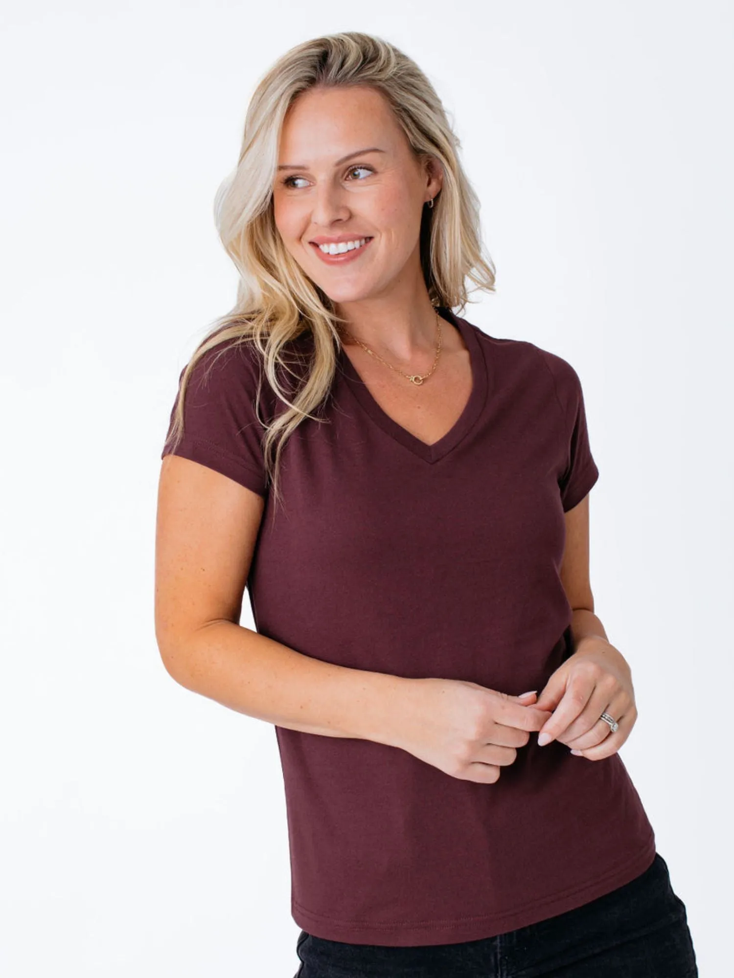Women's Port Red V-Neck FINAL SALE