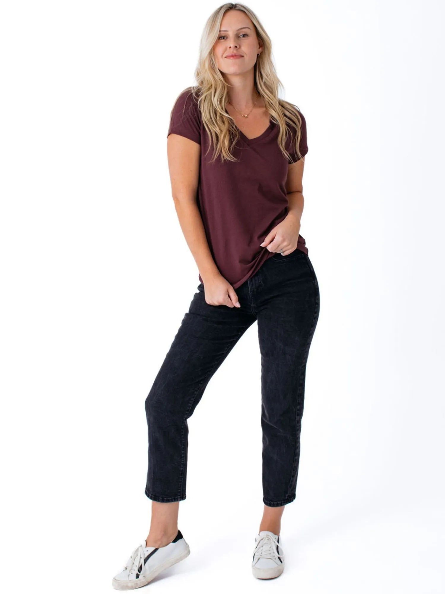 Women's Port Red V-Neck FINAL SALE