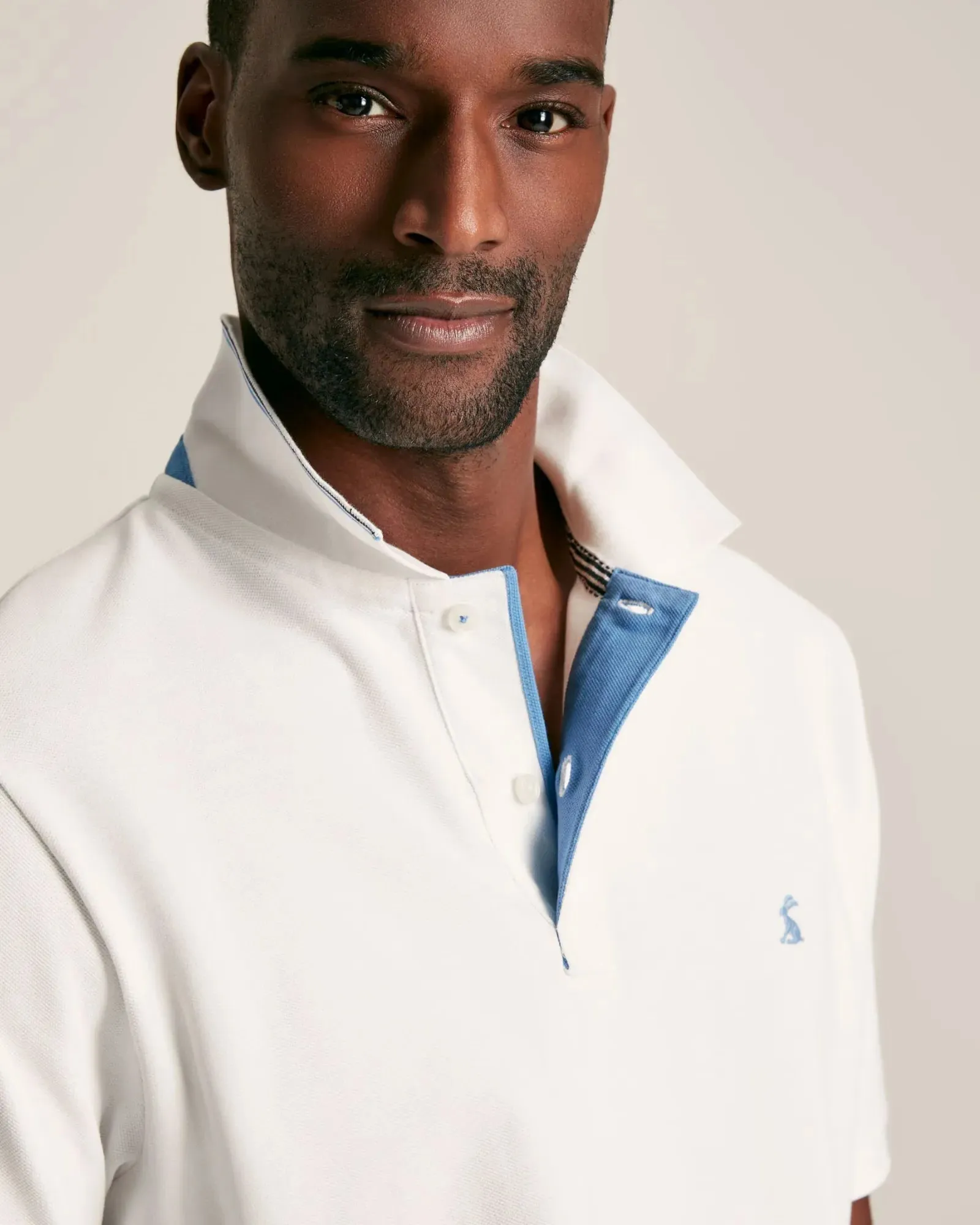 Woody White Regular Fit Cotton Pique Polo Shirt