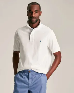 Woody White Regular Fit Cotton Pique Polo Shirt